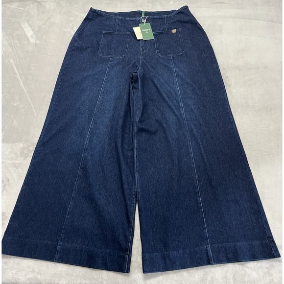 HALARA Pants - Halara Flex Denim Wide Leg Jeans Women XL Washed High Waisted Pockets Athleisure